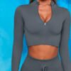 High-end seamless yoga fitness clothing exercise yoga long sleeves