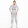 High Waist Gym Wear Clothes Yoga Pants Leggings Gym Fitness Sets Long Sleeves Gym Woman Clothes
