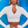High-end seamless yoga fitness clothing exercise yoga long sleeves