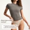 Women's Crop Tops Crew Neck Shorts Sleeve Stretch Fitted Shirts Crop Tops Women's T-shirts
