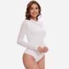 Elegant Long Sleeve Going Out Bodysuit Top