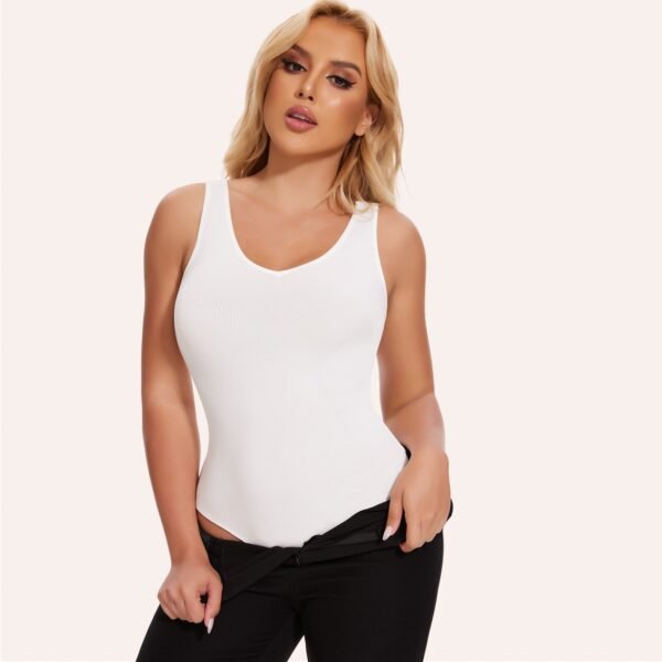 V Neck Tank Sleeveless Bodysuit Top
