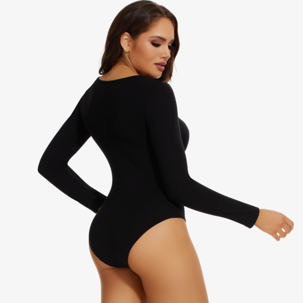 Square Collar Long Sleeve Bodysuit