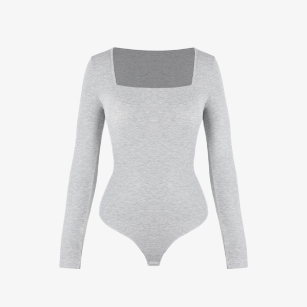 Square Collar Long Sleeve Bodysuit