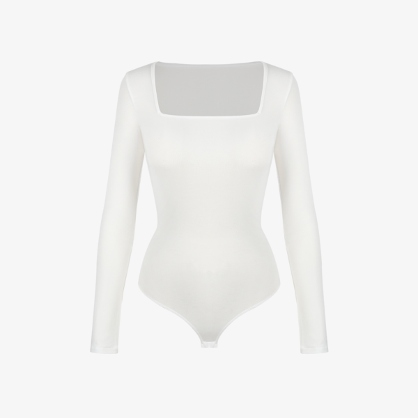 Square Collar Long Sleeve Bodysuit