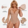 Low Back U Plunge Thong Shapewear Bodysuit