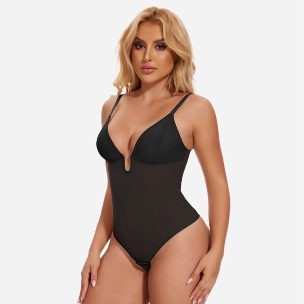 Low Back U Plunge Thong Shapewear Bodysuit