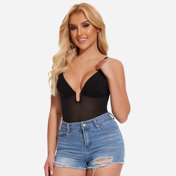 Low Back U Plunge Thong Shapewear Bodysuit