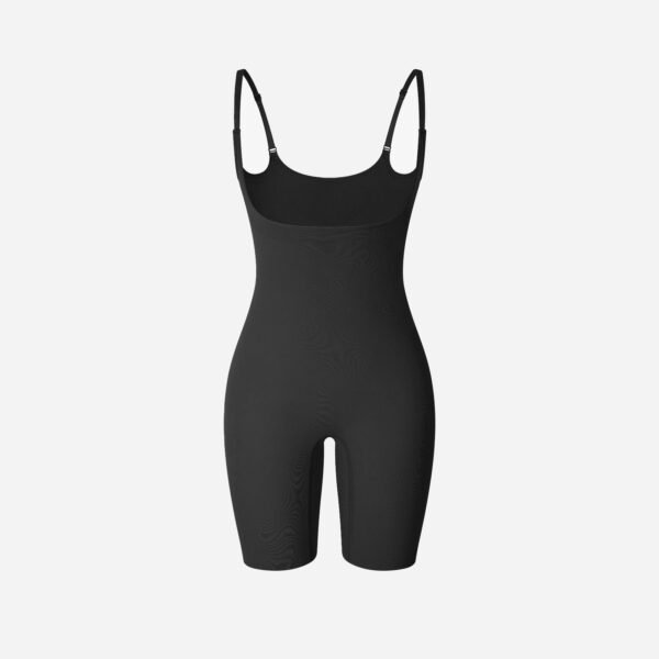 Open Bust Mid-Thigh Seamless Bodysuit