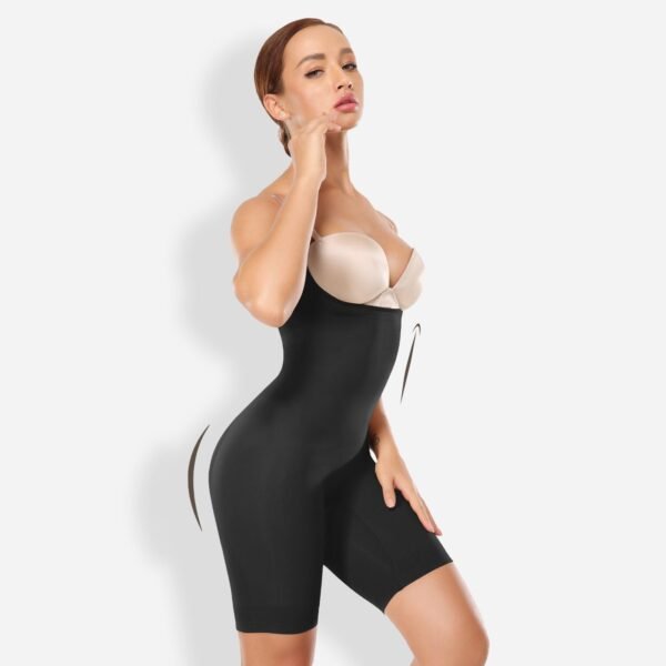 Open Bust Mid-Thigh Seamless Bodysuit