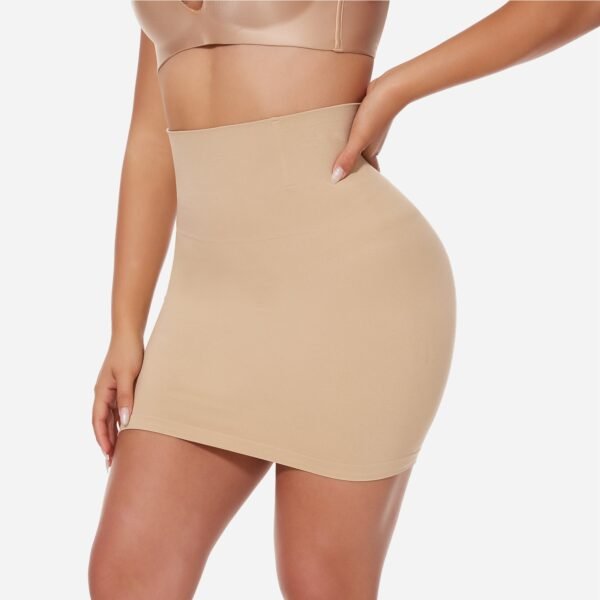 Seamless Half Shapewear Skirt With Built In Thong