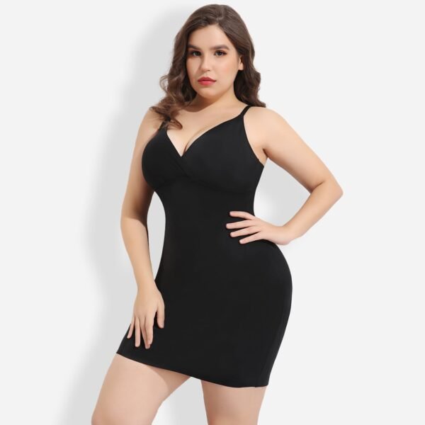Seamless V-Neck Slips Dress