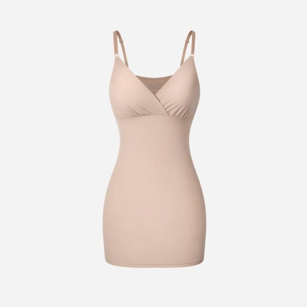 Seamless V-Neck Slips Dress