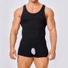 Breathable Seamless Compression Slimming Suit Men's Shapewear Bodysuit Full Body Shaper for Men Tummy Control