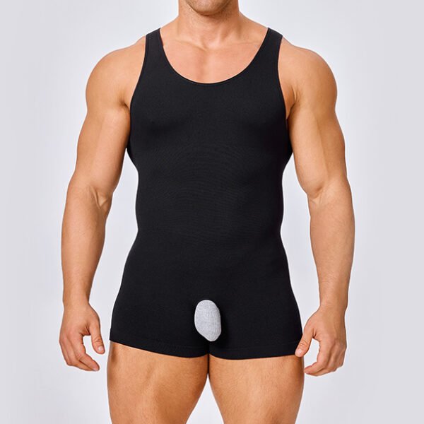 Breathable Seamless Compression Slimming Suit Men's Shapewear Bodysuit Full Body Shaper for Men Tummy Control
