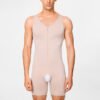 Zipper shapewear jumpsuit men's body pants open gear sports fitness fat powerful belly tight tank tops