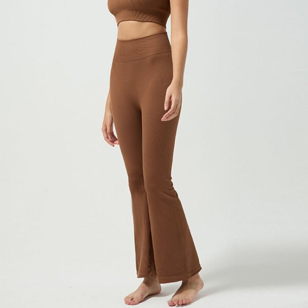 Women's High Waist Fitness Pants New Wide Leg Seamless Yoga Print Pants Scrunch Flare Features Leggings