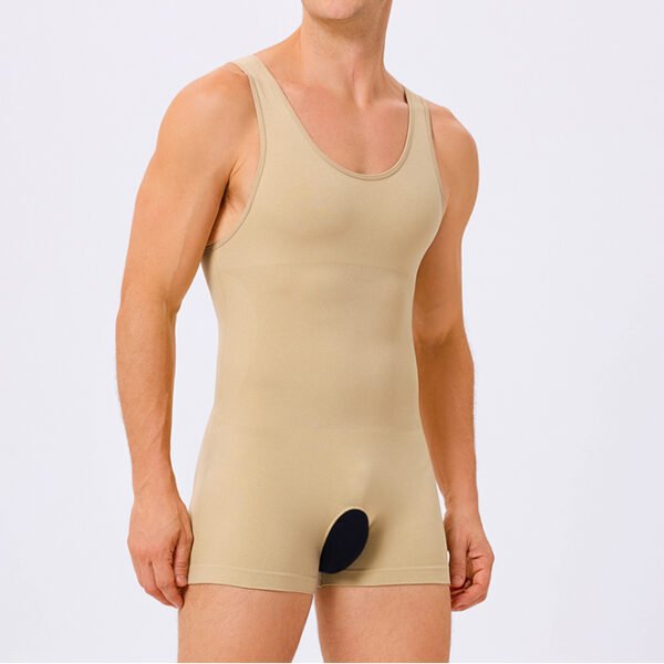 Breathable Seamless Compression Slimming Suit Men's Shapewear Bodysuit Full Body Shaper for Men Tummy Control