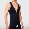 Zipper shapewear jumpsuit men's body pants open gear sports fitness fat powerful belly tight tank tops