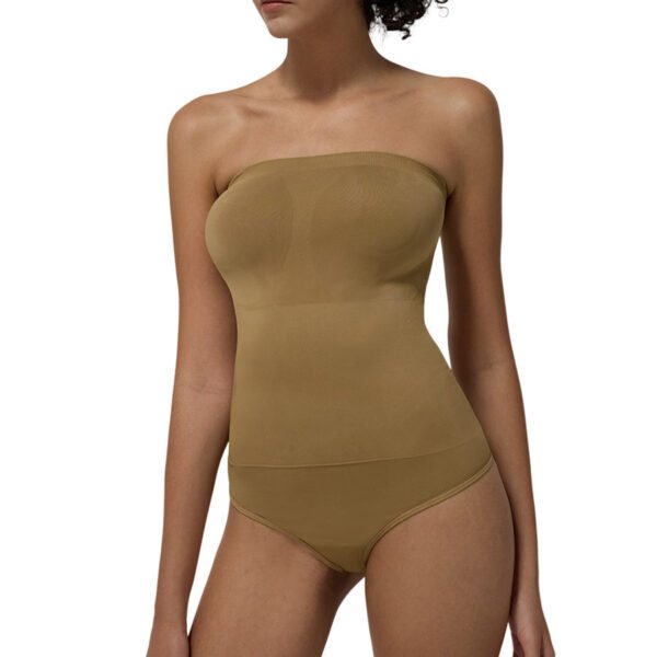 Ultra-Thin Seamless Yoga Corset Bodysuit Naked Strapless T-Shaped Firm Control Level Skinny Body Shaping Suit Wrap Chest