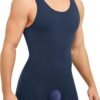 Shapewear for men hollowed-out crotch waist and belly with base shapewear jumpsuit