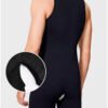 Zipper shapewear jumpsuit men's body pants open gear sports fitness fat powerful belly tight tank tops
