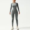 Seamless Thermal Underwear Set Long Johns Warm Base Layer Gym Set Women Leggings Yoga High Waist Elastic Top Bottom Set