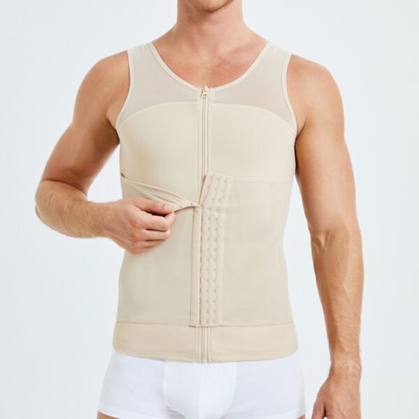 Tummy Tuck Vest Men's Shapewear Corset Waist Corset Upper Body Strong Compression Belt Waist Back Clip