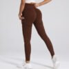 Women's High Waisted Elastic Outdoor Seamless Scrunch Back Yoga Leggings