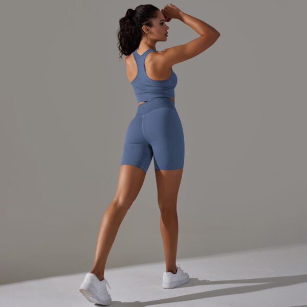 Unique Jacquard Fabric Seamless Activewear for Women 2 Piece Workout Set Gym Fitness Training Outfit