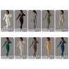 Seamless Knitted Solid Colour High Elastic Tight Breathable Yoga Clothing Suit Running Fitness Two-piece Set
