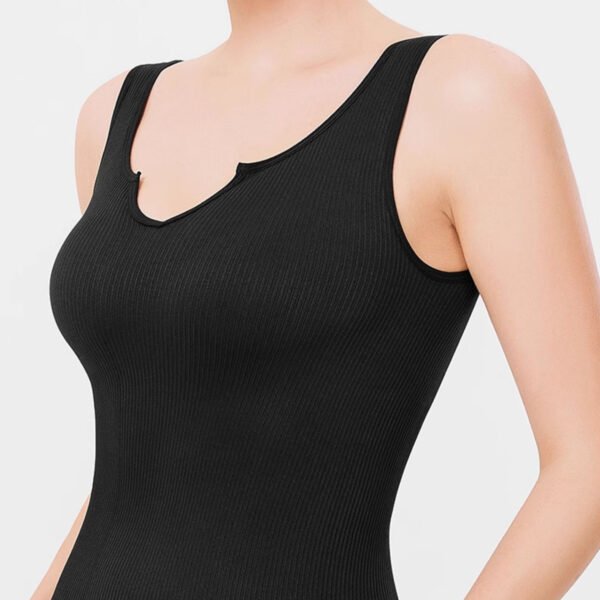 Dress V-neck 2025 summer new package hip tight thin elastic solid color waist sexy skims suspenders