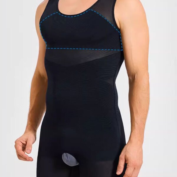 Shapewear jumpsuit men hide meat magic weapon belly girdle waist underwear eliminating estrogen chest sports fitness tight undershirt