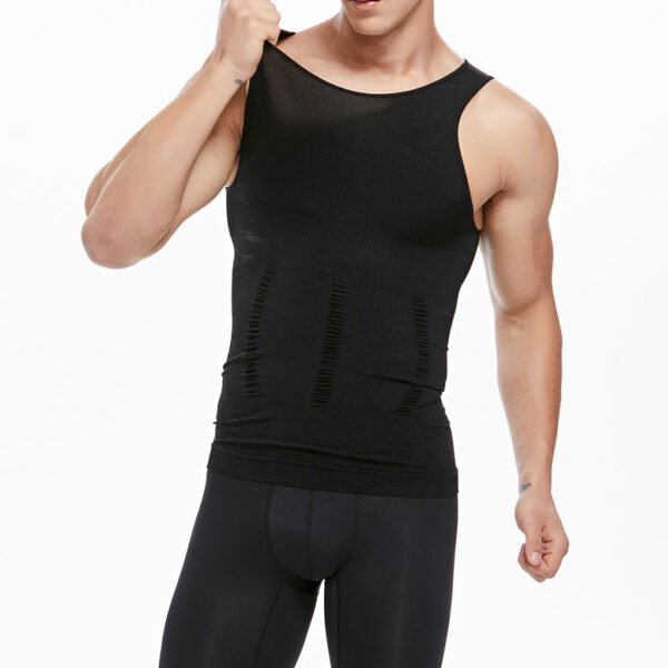 Cross-border hot sale seamless men's shapewear body corset tummy tuck men's tank top factory spot