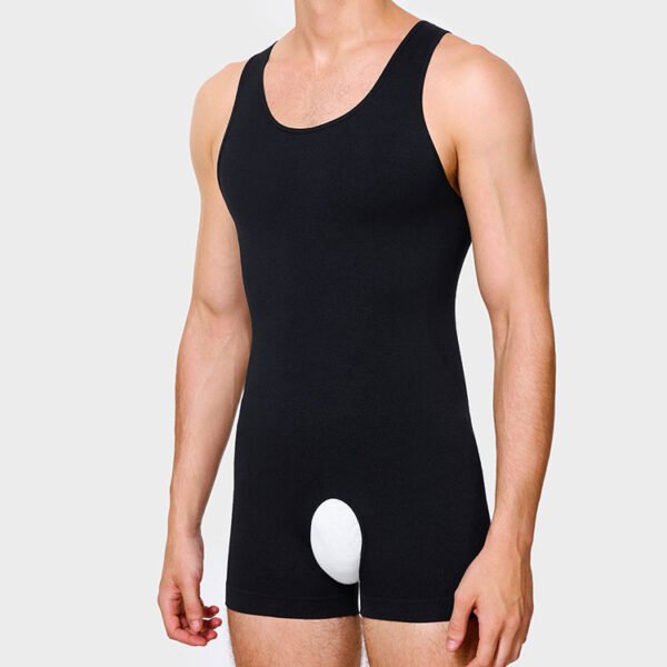 Seamless Sleeveless Men Full Body Shaper Underwear Slimming Compression Bodysuit Shapewear Tummy Control
