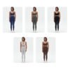 Seamless solid color tight sexy halter beautiful back yoga clothing suit sports running fitness two-piece set