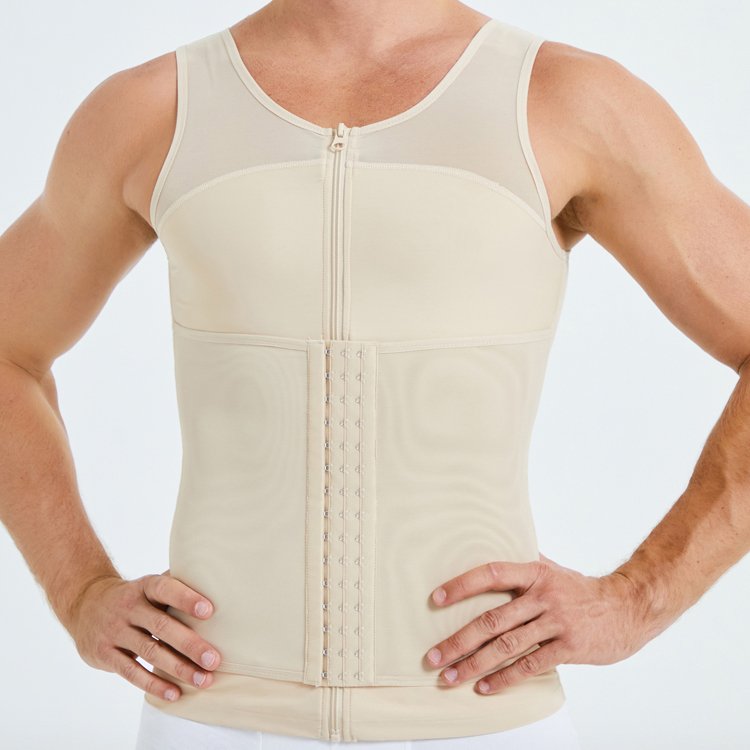Tummy Tuck Vest Men's Shapewear Corset Waist Corset Upper Body Strong Compression Belt Waist Back Clip
