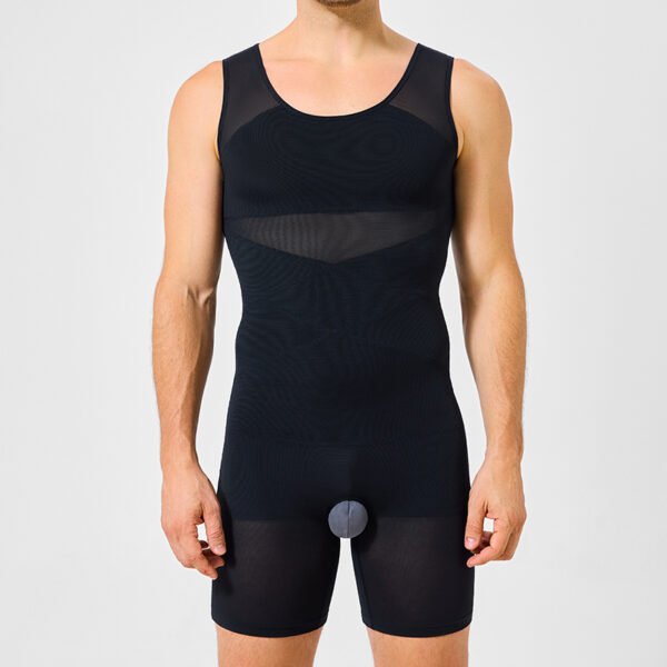 Shapewear jumpsuit men hide meat magic weapon belly girdle waist underwear eliminating estrogen chest sports fitness tight undershirt