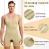 Shapewear for men hollowed-out crotch waist and belly with base shapewear jumpsuit