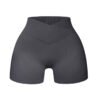 Women's High-Waisted Ribbed Yoga Shorts Breathable Polyester Sporty Exercise Tights Skinny Hot Pants Short for Women