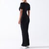 Fashion Women's Yoga Bodysuit Wide Leg Tummy Control Jumpsuit Sports Workout