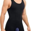 Shapewear for men hollowed-out crotch waist and belly with base shapewear jumpsuit