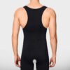 Low-cut one-piece shapewear men's tank top tight bodybuilding fitness hidden compression shaping open crotch shorts