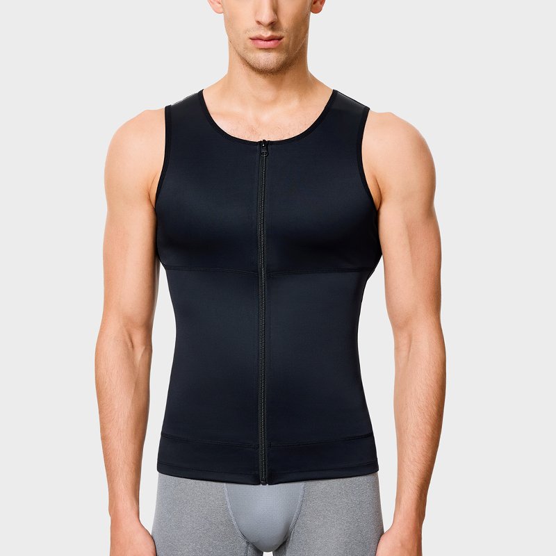 Wholesale Custom Weight Loss Body Shaper Men Abdomen Control Panel Men Compression Shirts Slimming Undershirt