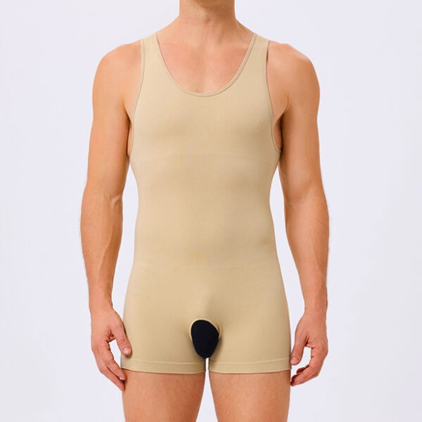 Breathable Seamless Compression Slimming Suit Men's Shapewear Bodysuit Full Body Shaper for Men Tummy Control
