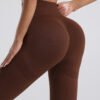 Women's High Waisted Elastic Outdoor Seamless Scrunch Back Yoga Leggings