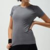 Women's Cool Dry Tennis Short Sleeve Compression Shirts Sports Baselayer T-Shirts Tops Athletic Workout Shirt