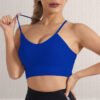 High Quality New Spring Summer Thin Yoga Vest Sexy Breathable Fitness Bra Shockproof Cross Beauty Back Sports Bra With Chest Pad