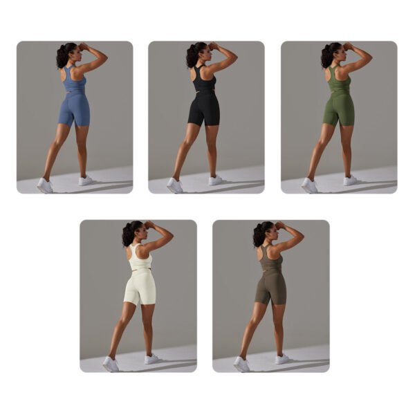 Unique Jacquard Fabric Seamless Activewear for Women 2 Piece Workout Set Gym Fitness Training Outfit