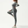 Seamless Thermal Underwear Set Long Johns Warm Base Layer Gym Set Women Leggings Yoga High Waist Elastic Top Bottom Set